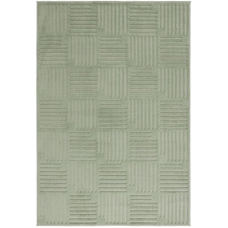 Selena Green Rectangular Synthetic 4' x 6' Area Rug