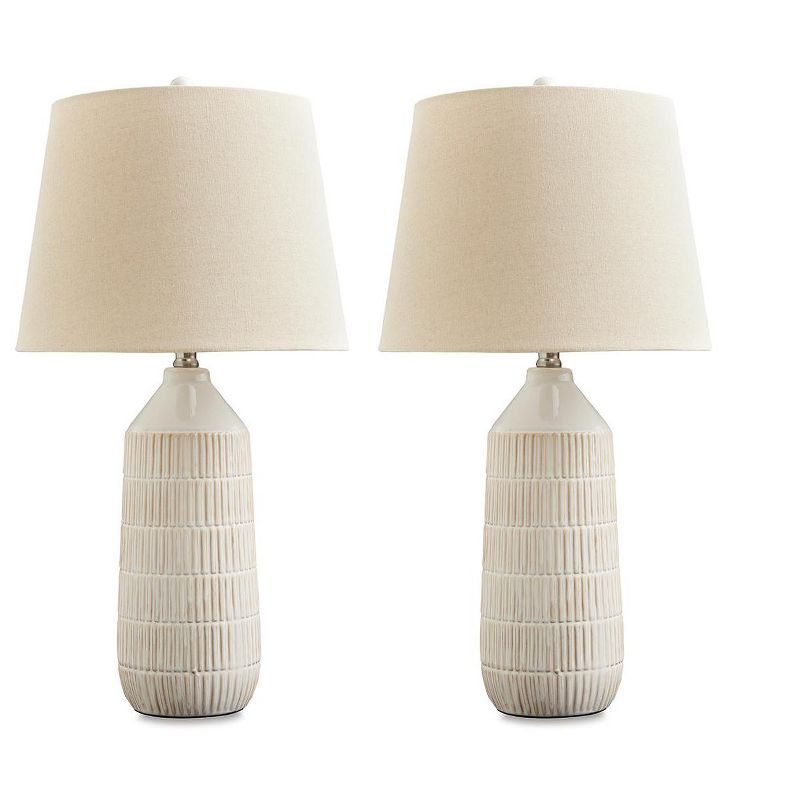 Willport 26.5" Off-White Ceramic Table Lamp Set