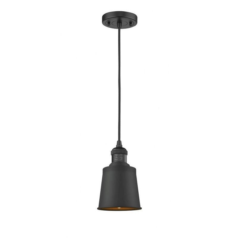 Matte Black Glass Mini Pendant Light for Indoor/Outdoor Use