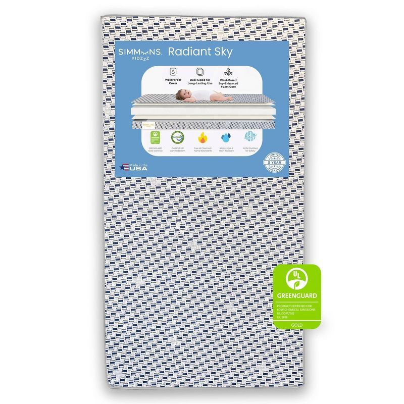 Radiant Sky Dual Sided Waterproof Baby Crib and Toddler Mattress