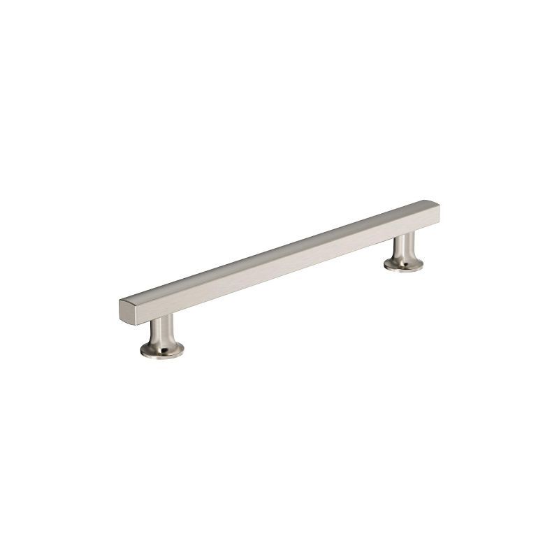 Satin Nickel 7-9/16 Inch Modern Cabinet Pull