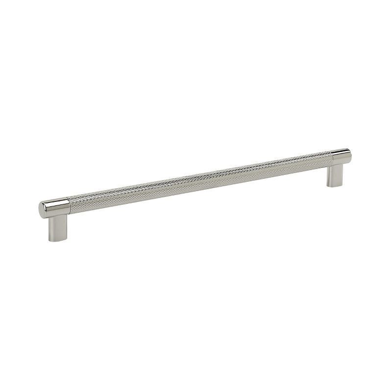 Polished Nickel 12-5/8 Inch Bar Cabinet Pull with Mounting Hardware