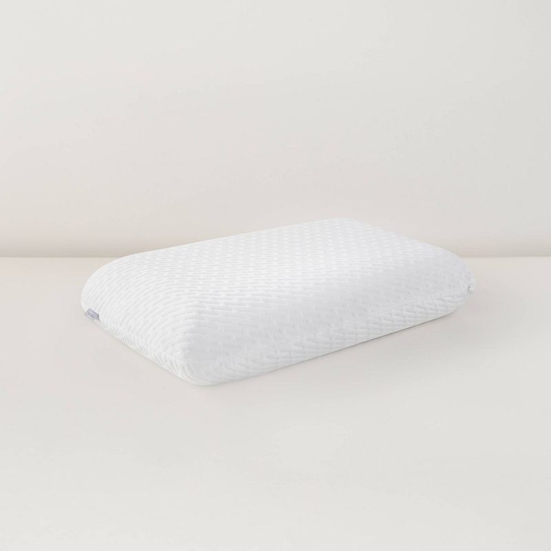 White Hypoallergenic Memory Foam Pillow with Cooling Gel