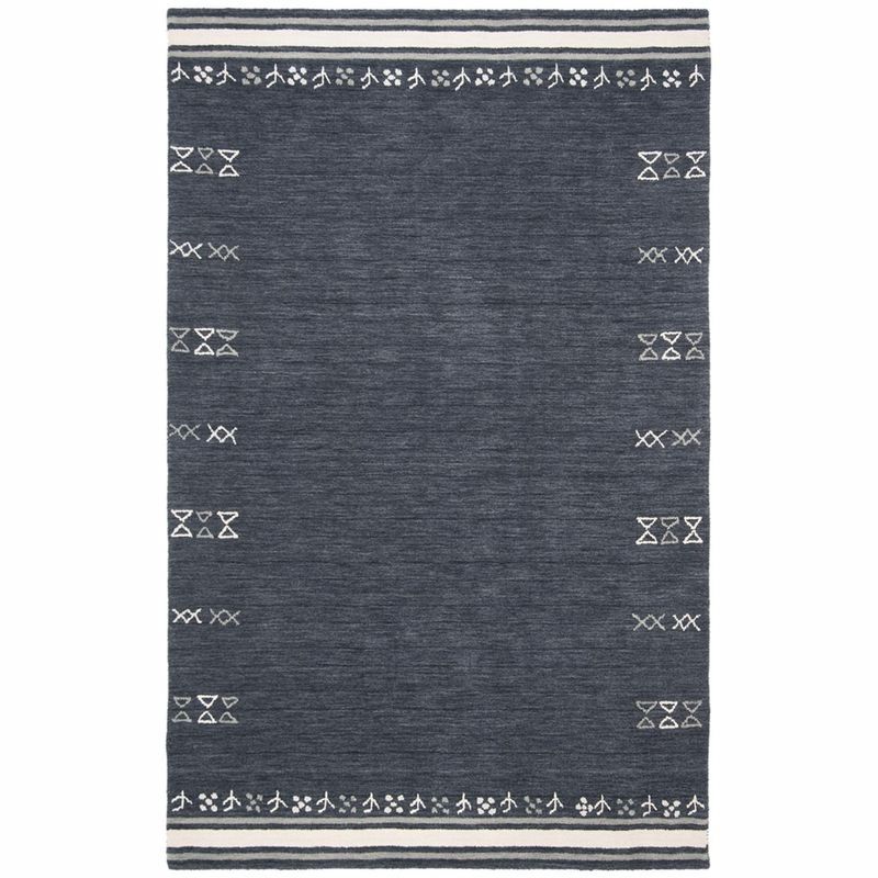 Gray Hand-Knotted Wool 8' x 10' Area Rug