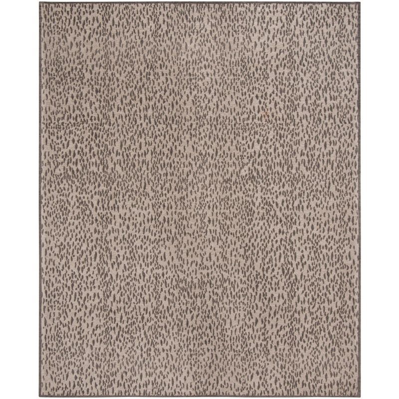 Marbella Light Gray and Dark Gray 8' x 10' Handwoven Wool Area Rug