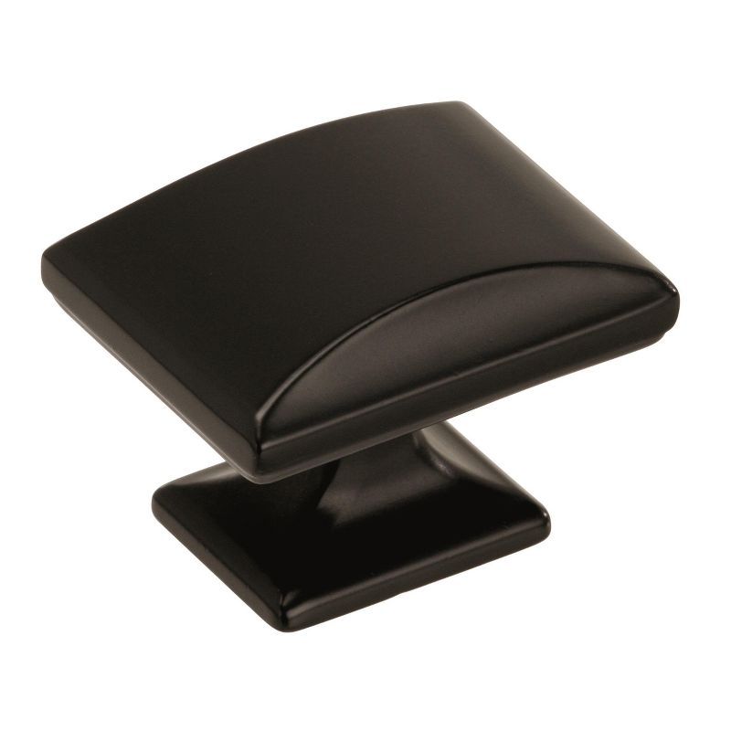 Black Bronze Rectangular Cabinet Knob with Mounting Hardware