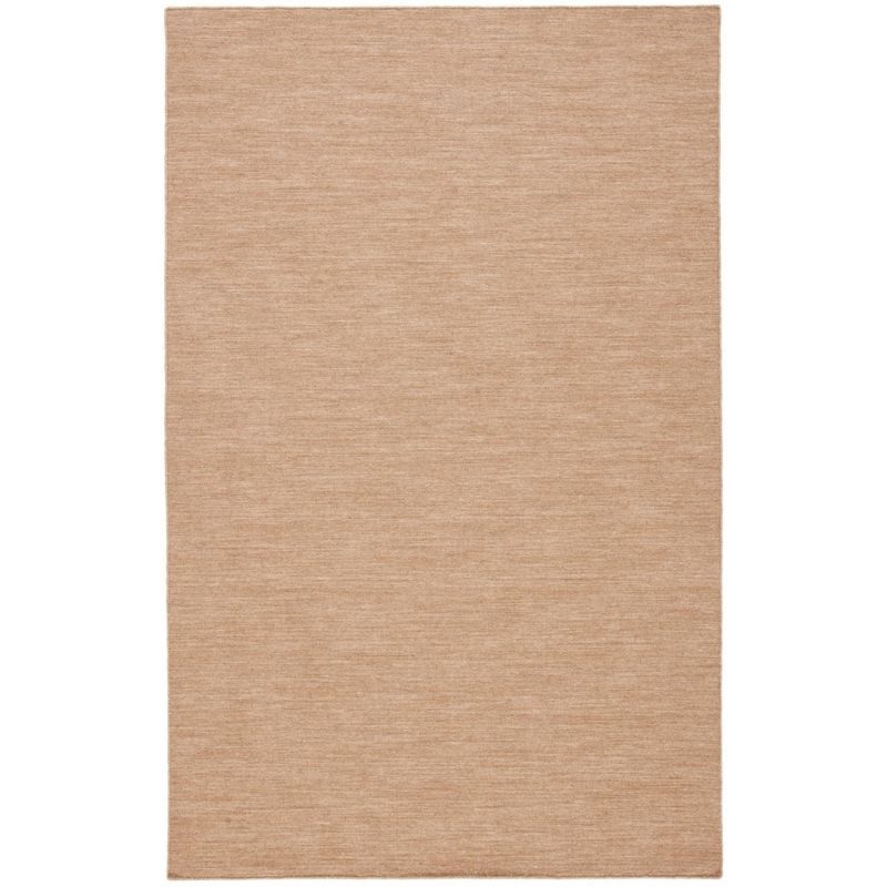 Beige Flat Woven Handmade Wool Cotton Area Rug