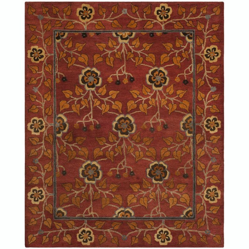 Heritage Red Hand-Tufted Wool 8' x 10' Area Rug