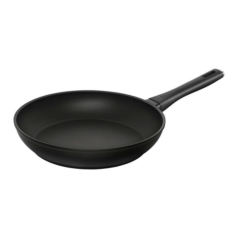Matte Black 12" Aluminum Nonstick Round Fry Pan