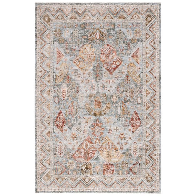 Hamilton Blue and Gold Rectangular Wool Area Rug 4' x 6'