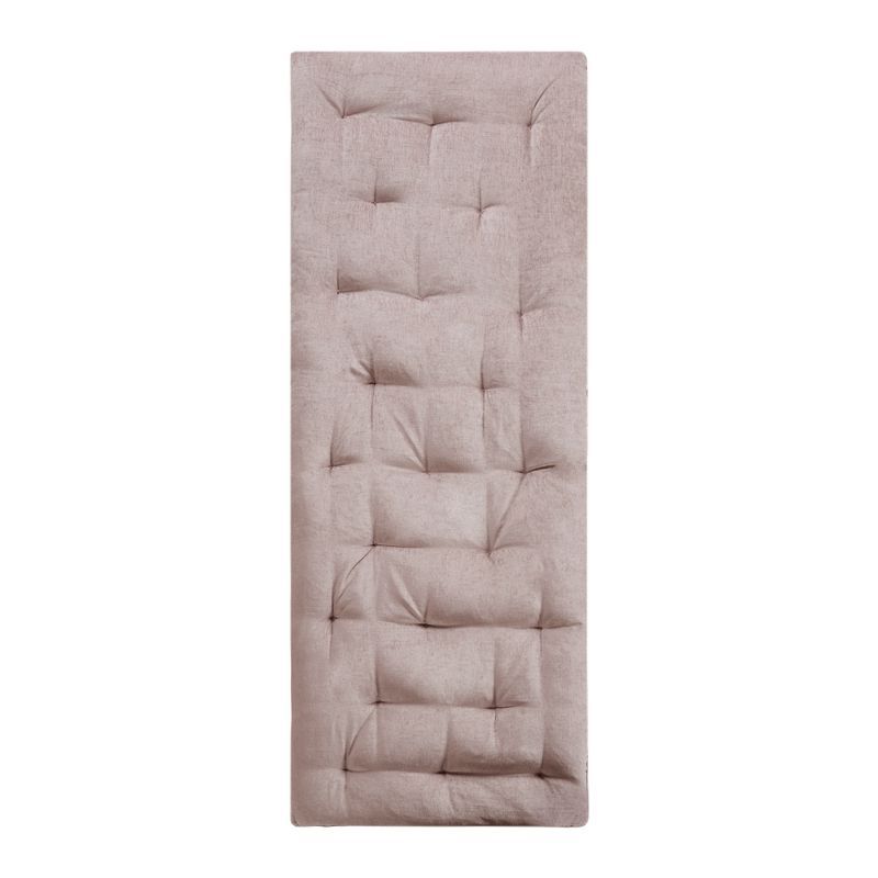 Blush Pink Poly Chenille Tufted Lounge Floor Pillow Cushion