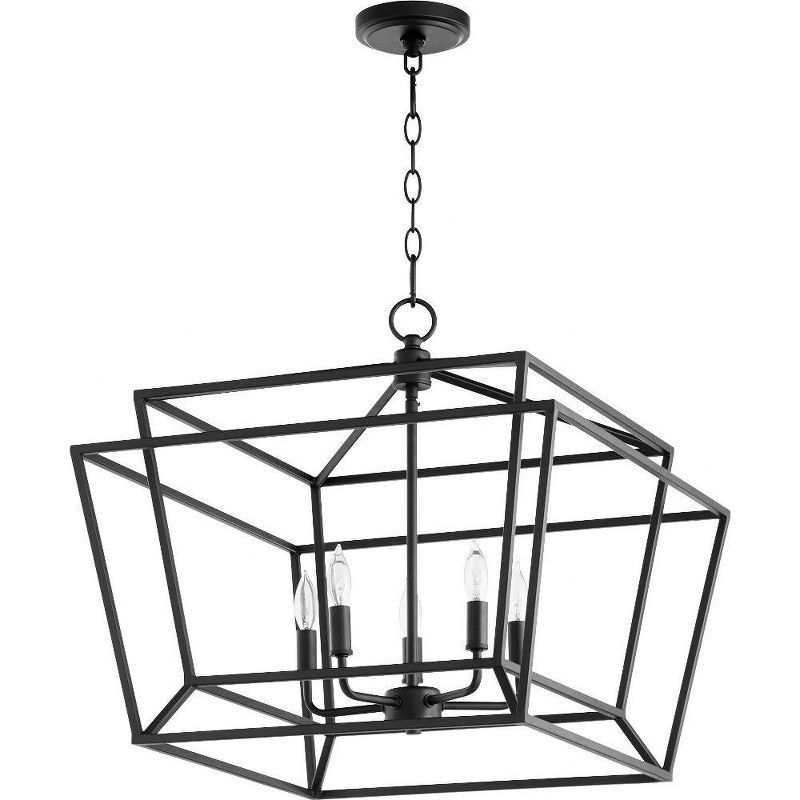 Noir Black 5-Light Candelabra Pendant Chandelier