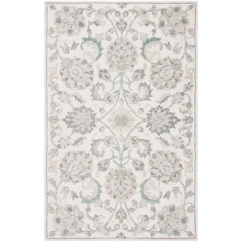 Hand-Tufted Elegance Gray Wool 9' x 12' Rectangular Rug