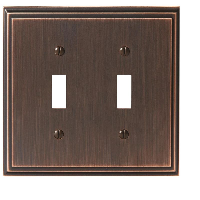 Amerock Oil-Rubbed Bronze Double Toggle Switch Plate