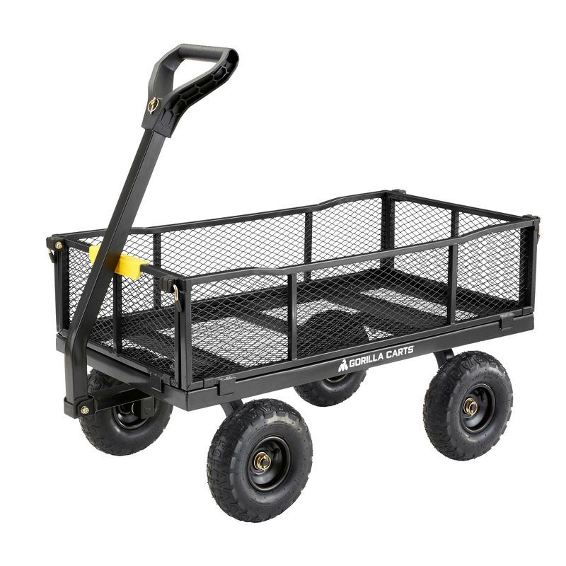 Gorilla Carts Heavy-Duty Steel Utility Wagon with Pneumatic Wheels