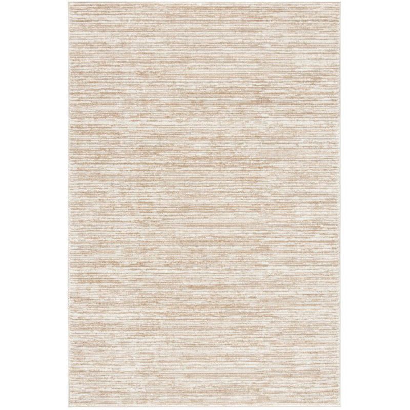 Elegant Cream 4' x 6' Hand-Knotted Square Synthetic Area Rug