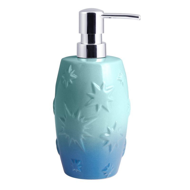 Tie-Dye Blue Ceramic Kids' Lotion Pump with Chrome Pump