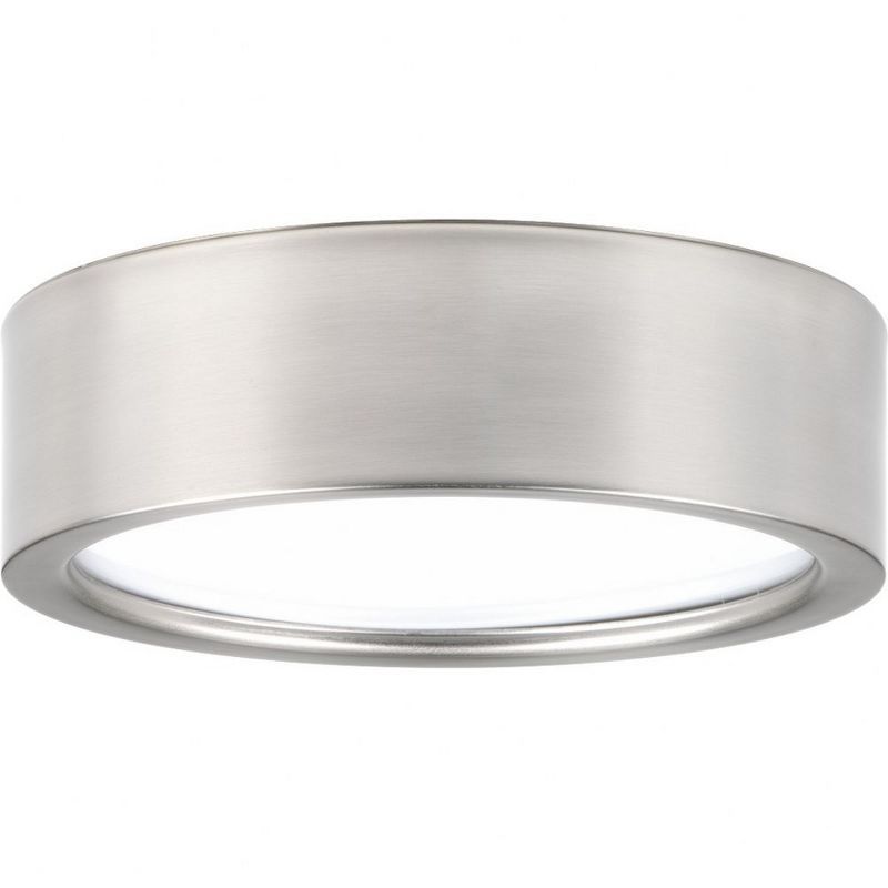 Brushed Nickel 9" LED Flush Mount Ceiling Light with Acrylic Shade