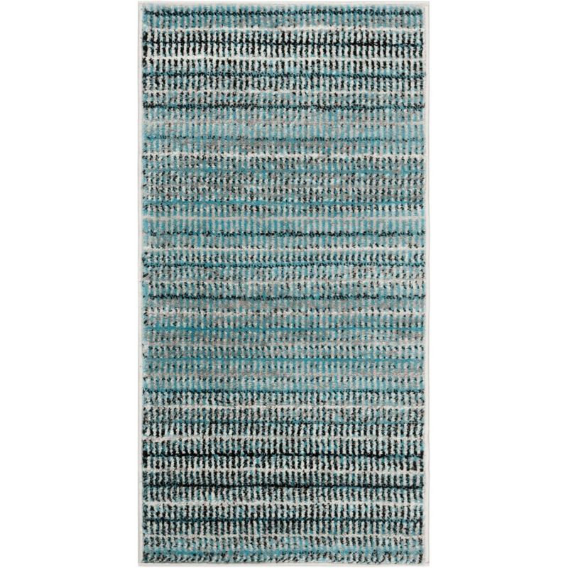 Skyler Contemporary Blue-Grey Synthetic 2' x 4' Easy-Care Rug
