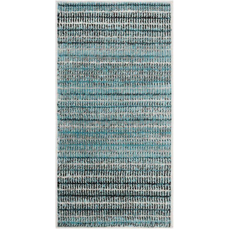 Skyler Contemporary Blue-Grey Synthetic 2' x 4' Easy-Care Rug