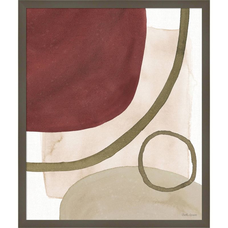 Beth Grove Mediterranean Motif XI Maroon and Sage Wall Art Print