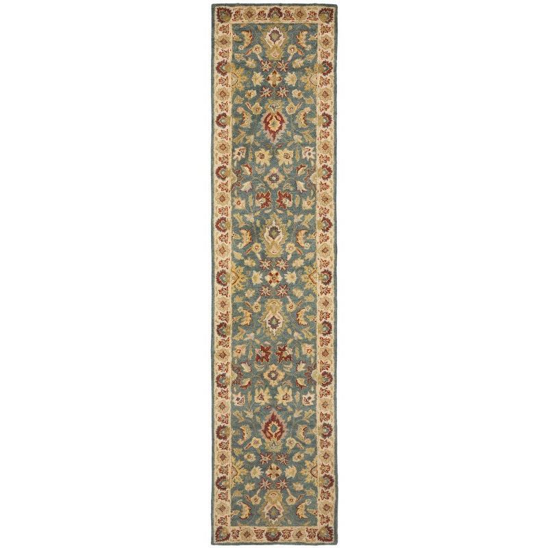 Heirloom Blue Wool 2'3" x 10' Hand-Tufted Runner Rug