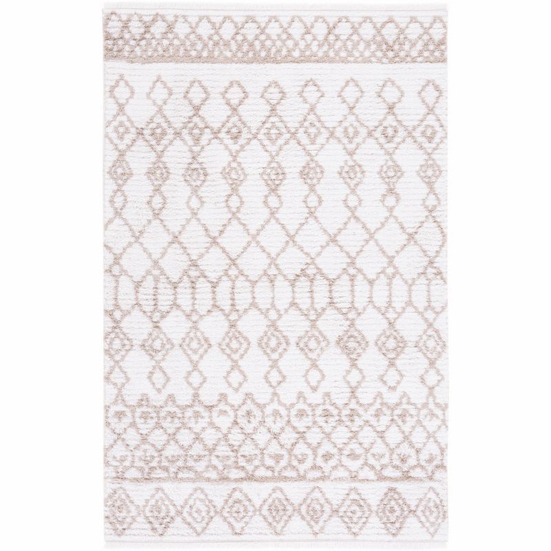 Augustine Boho-Mod Ivory and Beige 8'x10' Synthetic Area Rug