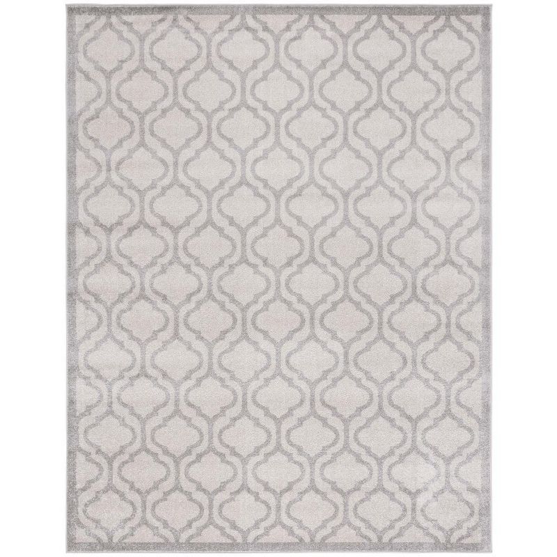 Light Grey/Ivory Hand-Knotted Reversible Cotton Area Rug 9' x 12'