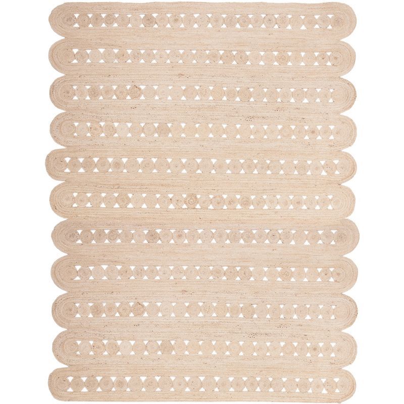 Hand-Knotted Ivory Jute 8' x 10' Area Rug