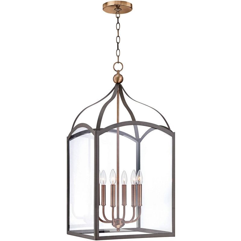 Clarendon Bronze 6-Light LED Pendant with Clear Glass