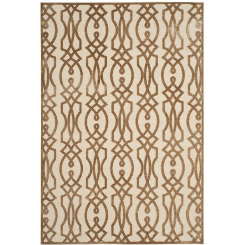Handmade Rectangular Blue Geometric Wool & Viscose Area Rug