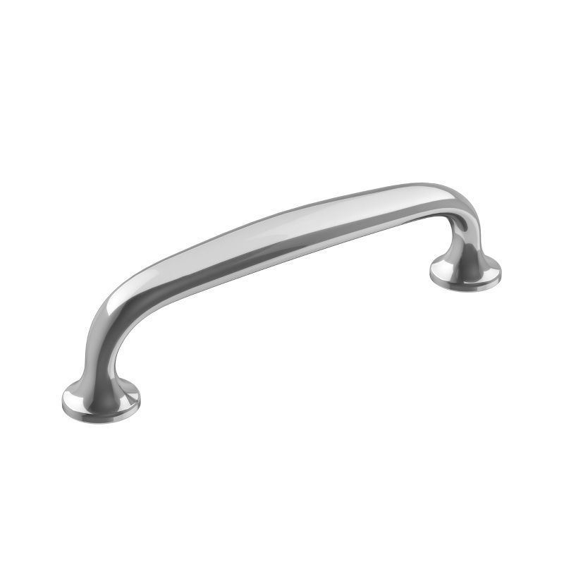 Polished Chrome Traditional Cabinet Drawer Pull with Mounting Hardware