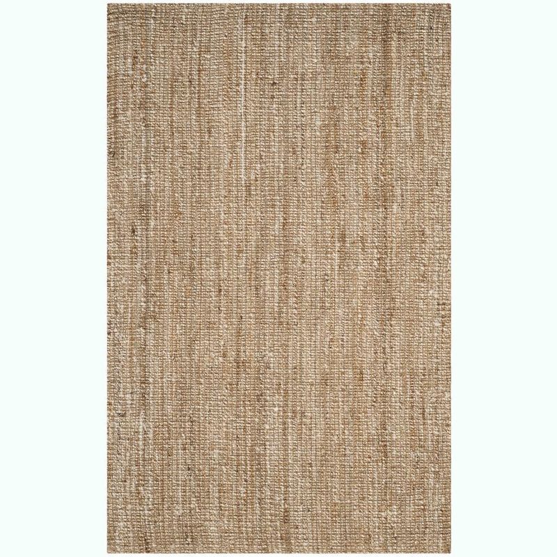 Natural Ivory Hand-Knotted Wool Square Area Rug