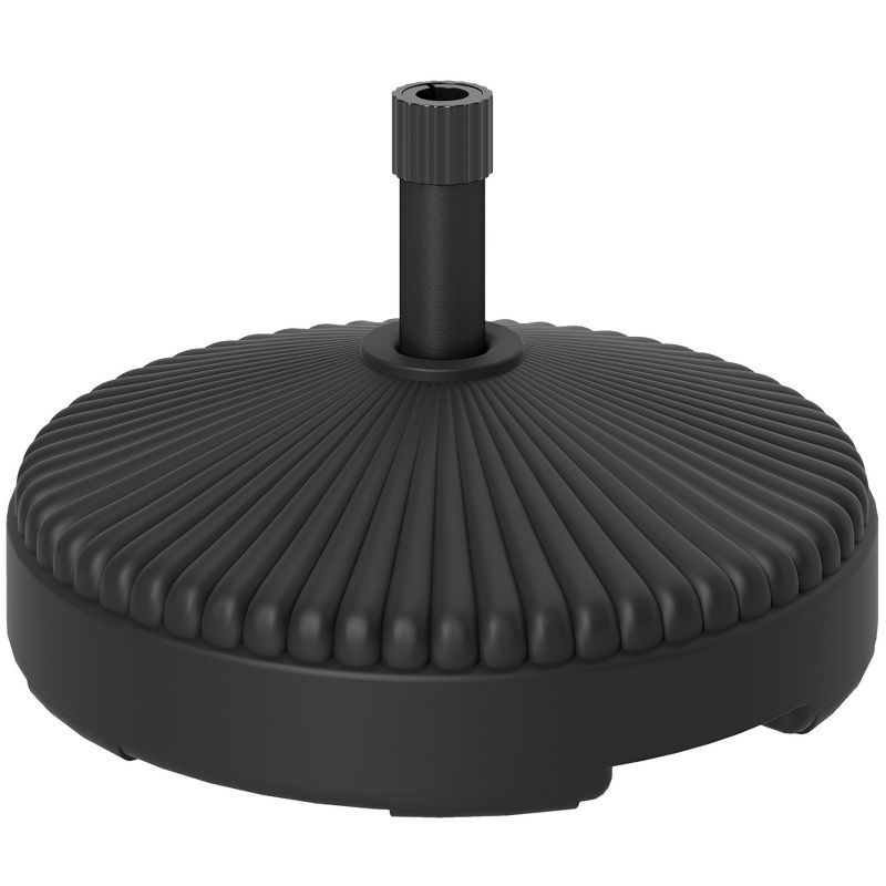 Black Heavy Duty Round Plastic Patio Umbrella Base Holder