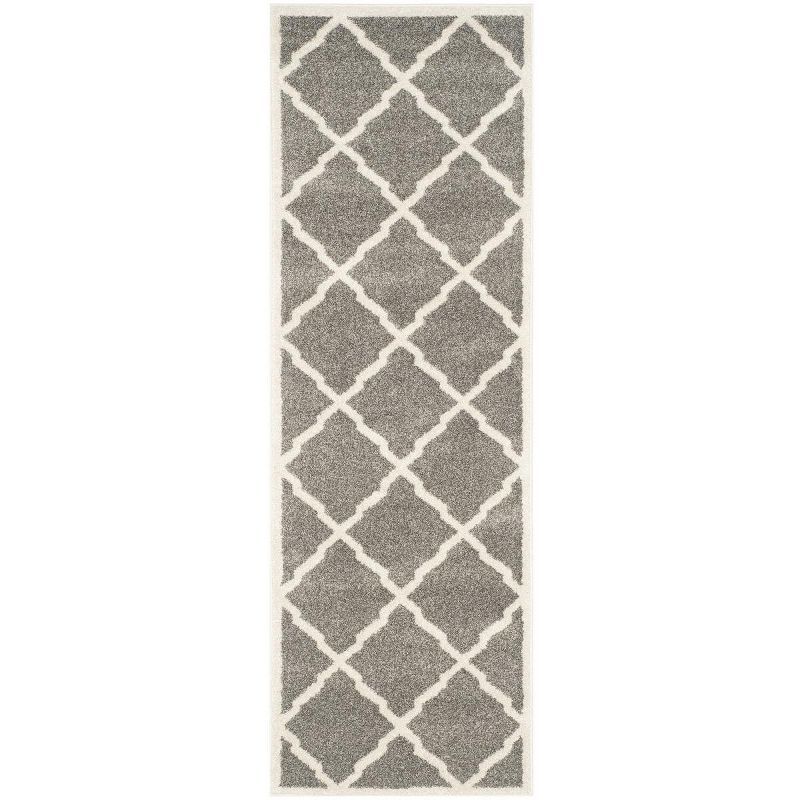 Gray Geometric Reversible Synthetic Area Rug