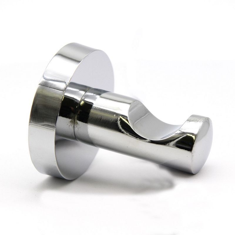 Polished Silver Stainless Steel Wall Mounted Single Robe Hook