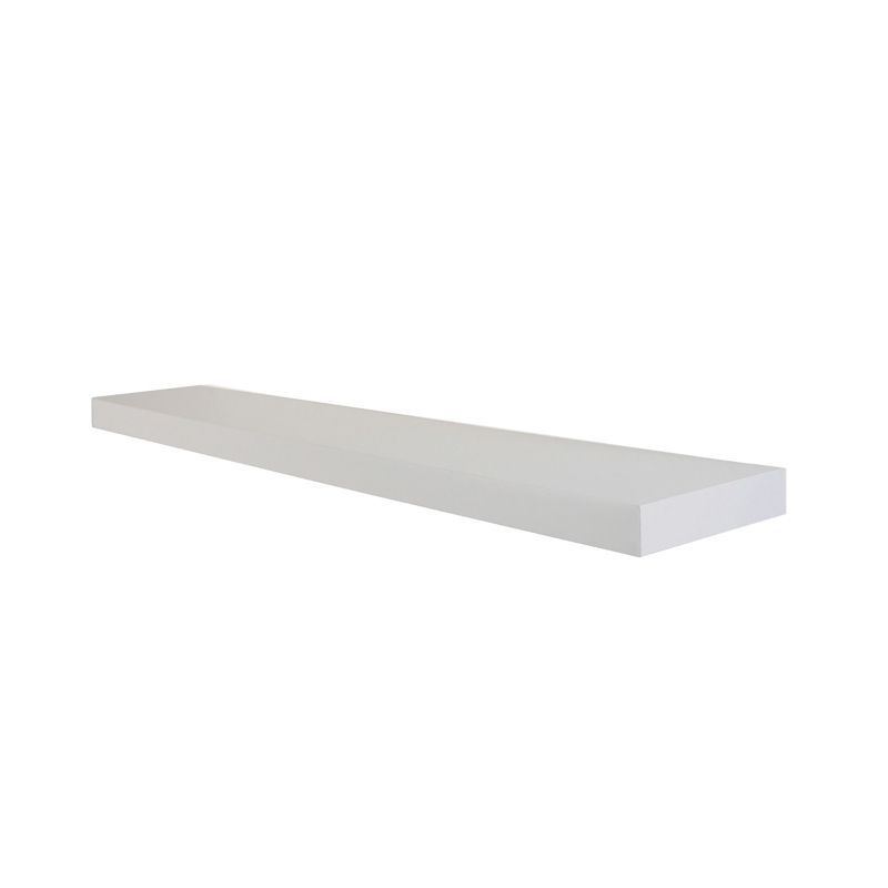 Slimline 48" White MDF Floating Wall Shelf