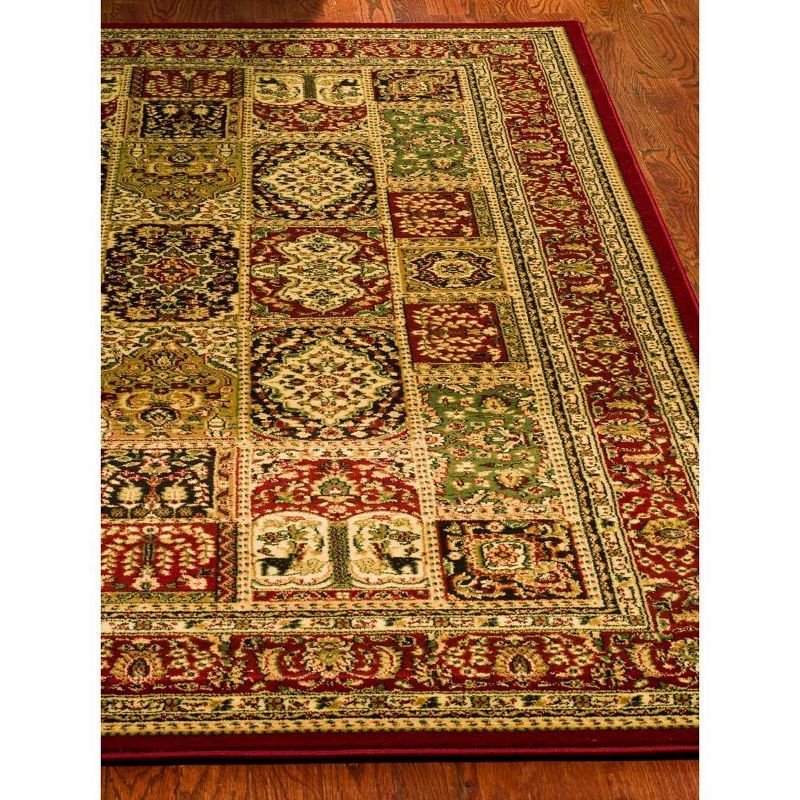 Cherished Red Symphony 6' Round Synthetic Area Rug