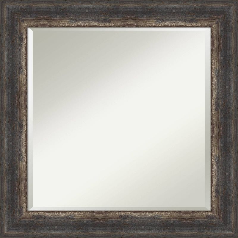 Bronze and Wood Full Length Rectangular Wall Mirror