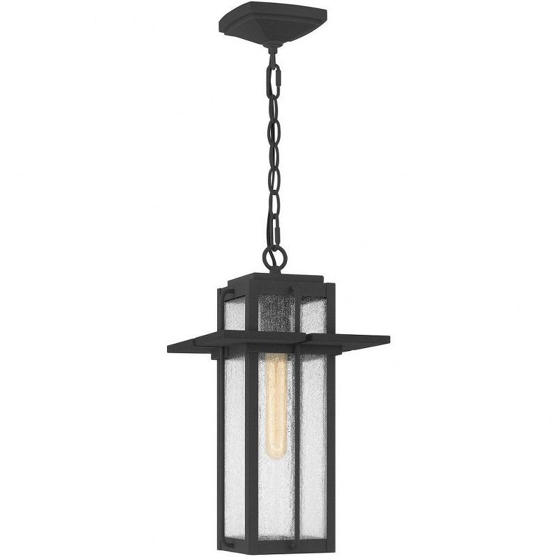 Randall 9" Matte Black and Glass Mini Pendant Light