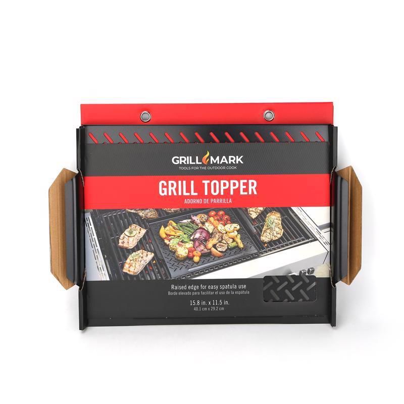 Grill Mark Gray Steel Non-Stick Grill Topper 16 in. x 12 in.