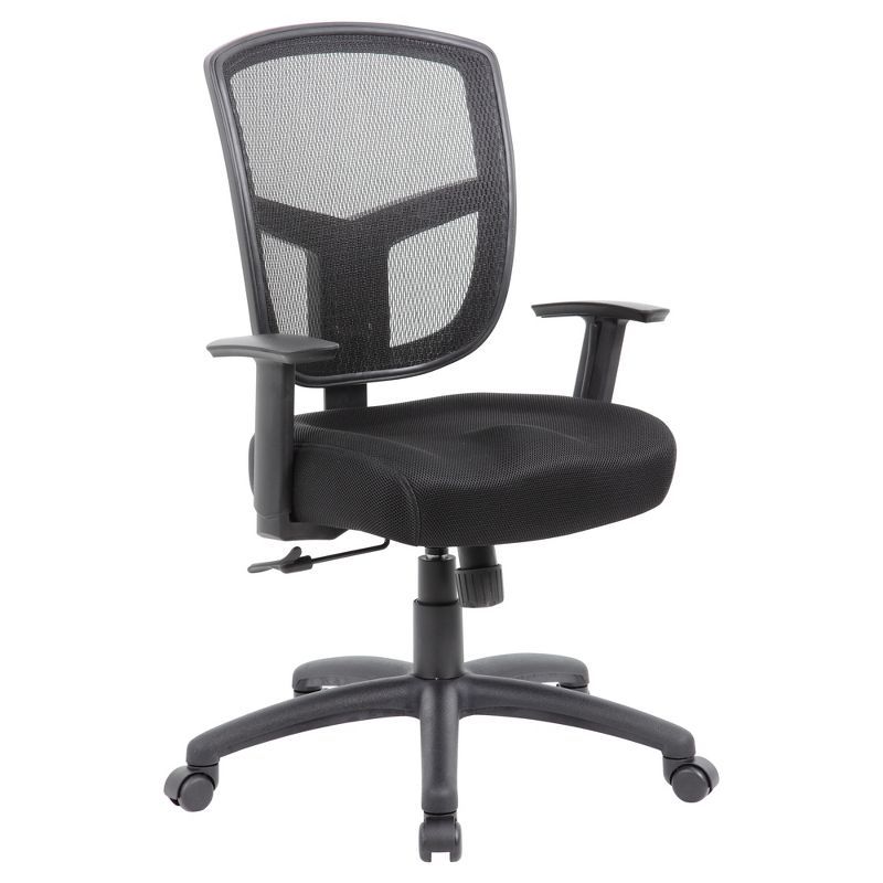 Black Mesh Adjustable Task Chair with Synchro-Tilt