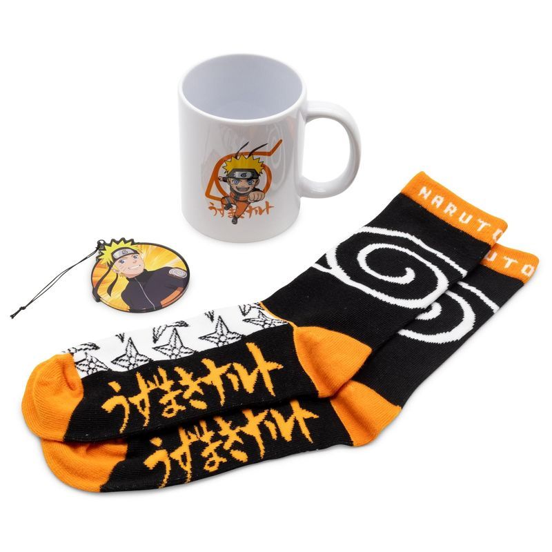 Naruto Shippuden Mug, Socks, and Ornament Christmas Gift Set