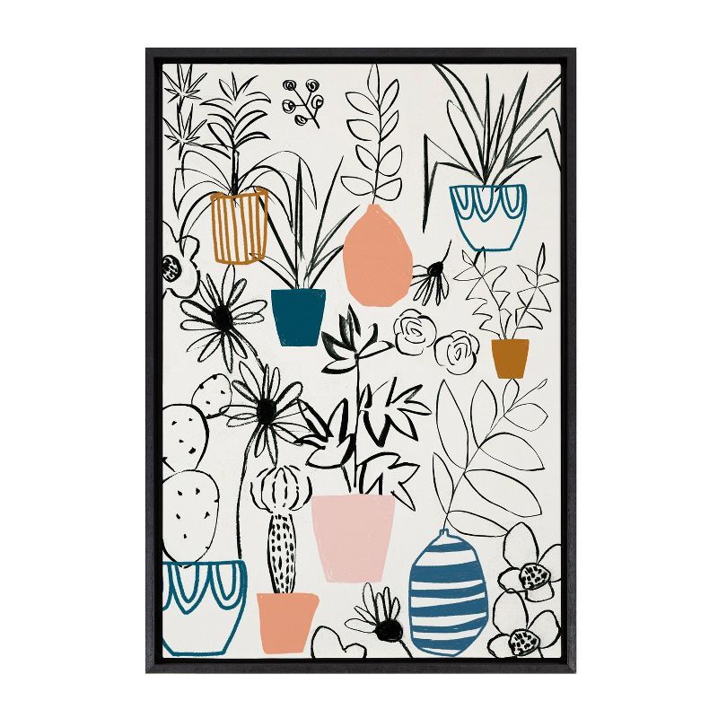 Plant Kingdom Whimsical Botanical Canvas Wall Art