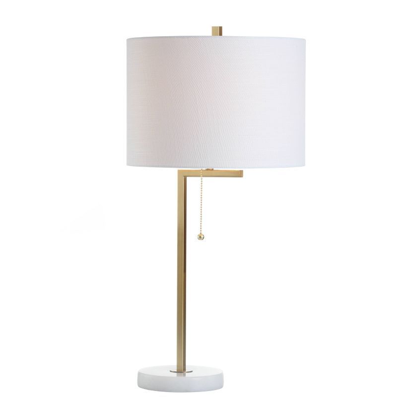 Alyssa 24.5" Gold and White Metal Marble Table Lamp