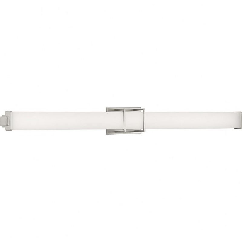 Brushed Nickel LED Linear Bath Fixture with Acrylic Shade