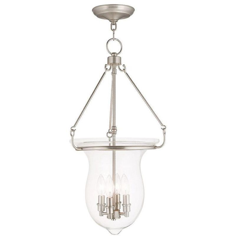 Canterbury Mini Jar 4-Light Indoor/Outdoor Pendant in Brushed Nickel