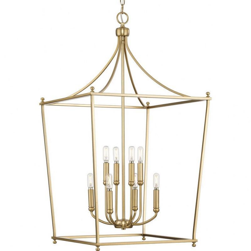 Parkhurst Brushed Bronze 8-Light Foyer Pendant with Airy Frame