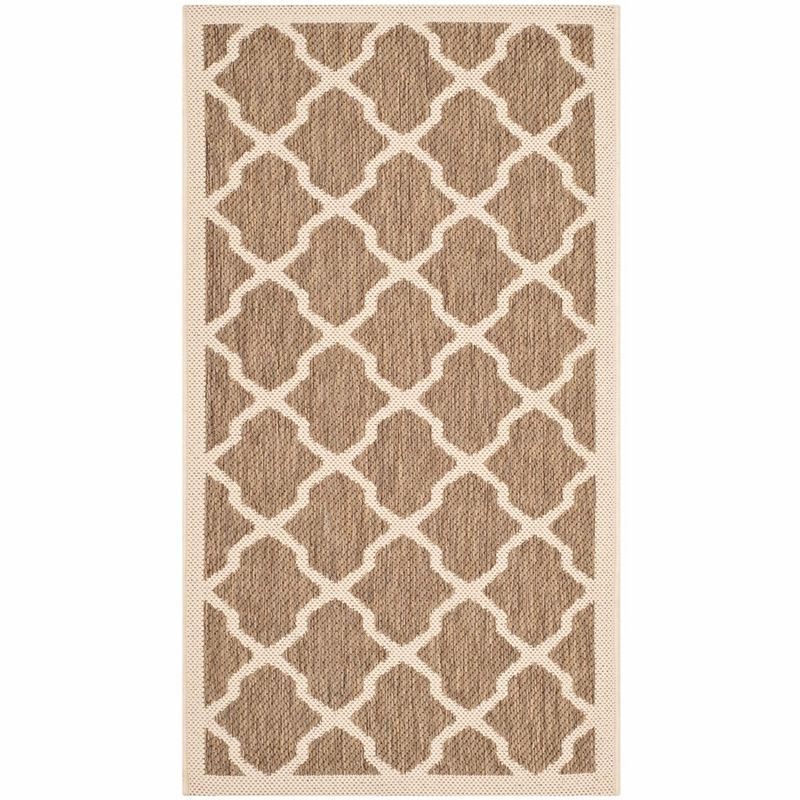 Brown and Bone Rectangular Indoor/Outdoor Area Rug