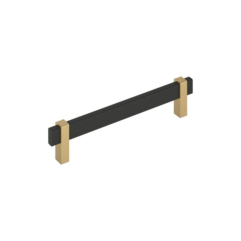 Mulino Matte Black and Champagne Bronze 6-5/16" Cabinet Pull